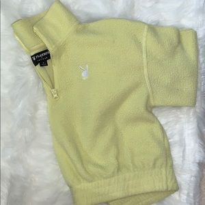 Crop playboy sweater